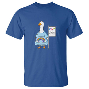 Autism Acceptance T Shirt Neurodivergent Awareness Silly Goose Support TS14 Royal Blue Print Your Wear