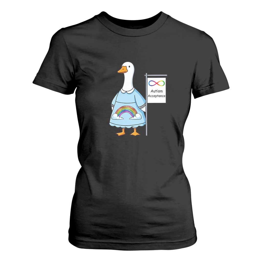 Autism Acceptance T Shirt For Women Neurodivergent Awareness Silly Goose Support TS14 Black Print Your Wear