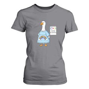 Autism Acceptance T Shirt For Women Neurodivergent Awareness Silly Goose Support TS14 Charcoal Print Your Wear