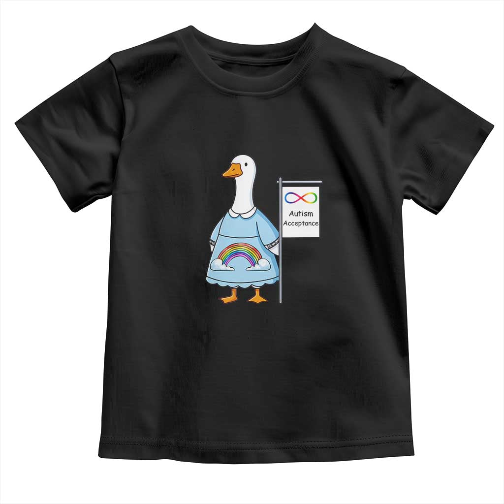 Autism Acceptance Toddler T Shirt Neurodivergent Awareness Silly Goose Support TS14 Black Print Your Wear