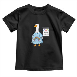 Autism Acceptance Toddler T Shirt Neurodivergent Awareness Silly Goose Support TS14 Black Print Your Wear