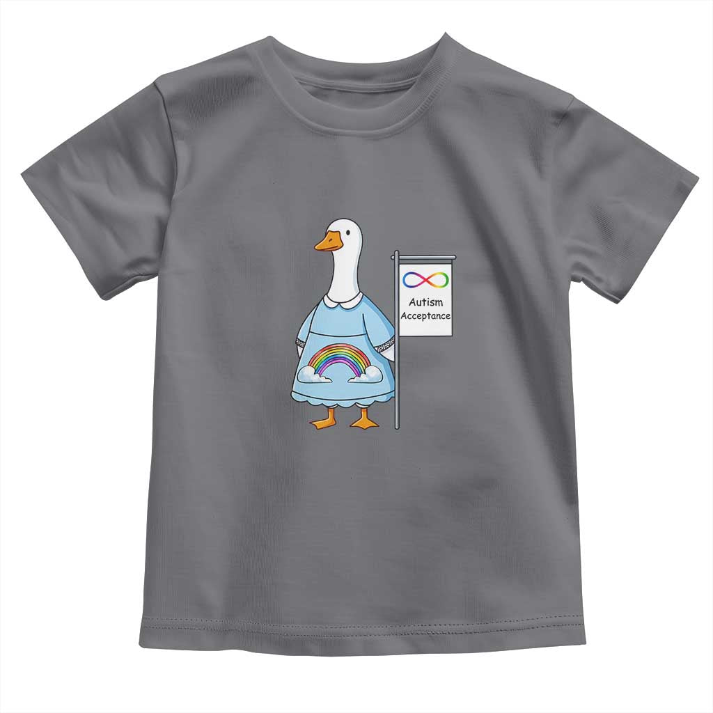 Autism Acceptance Toddler T Shirt Neurodivergent Awareness Silly Goose Support TS14 Charcoal Print Your Wear