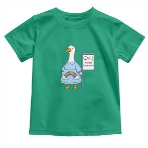 Autism Acceptance Toddler T Shirt Neurodivergent Awareness Silly Goose Support TS14 Irish Green Print Your Wear