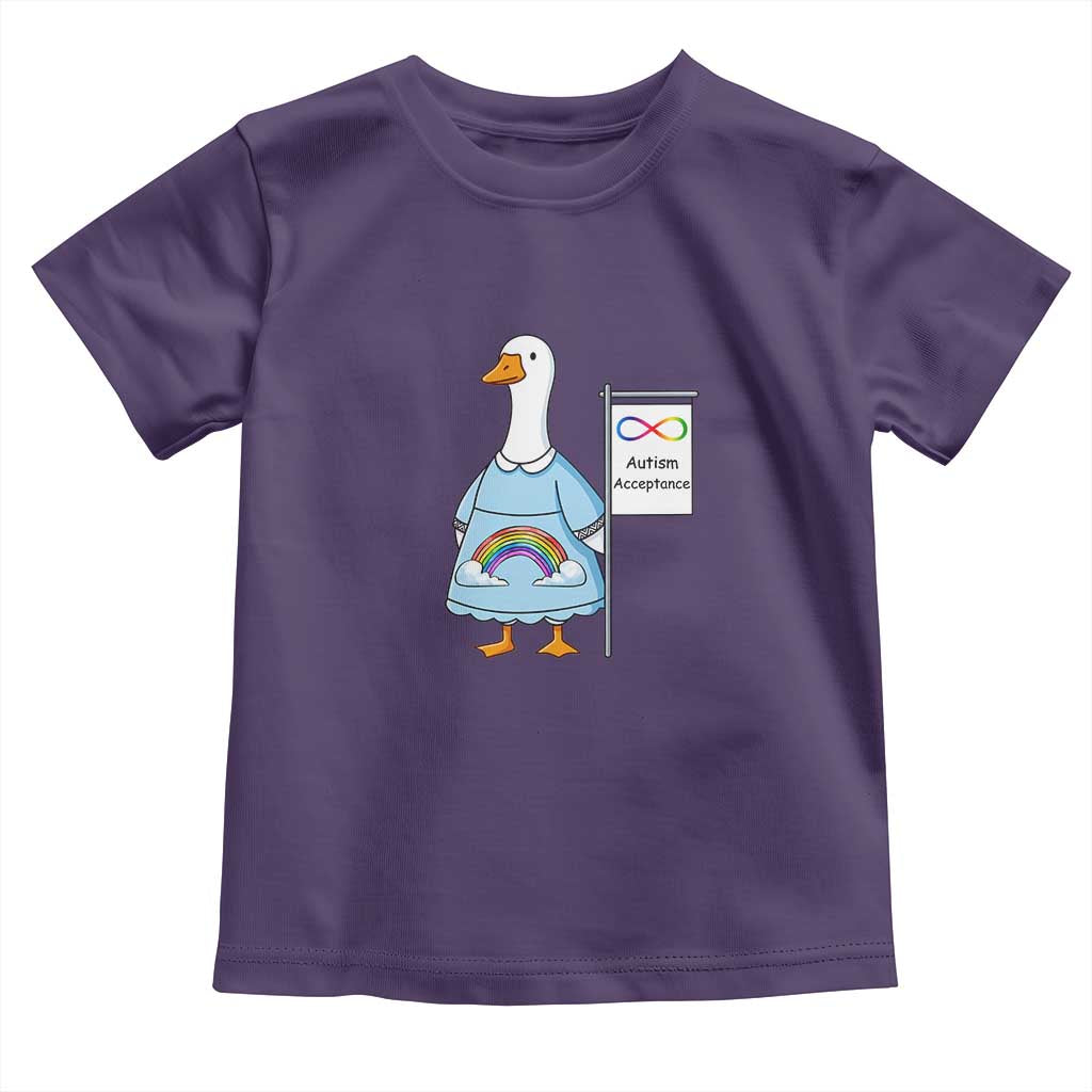 Autism Acceptance Toddler T Shirt Neurodivergent Awareness Silly Goose Support TS14 Purple Print Your Wear