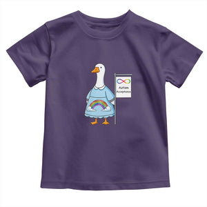 Autism Acceptance Toddler T Shirt Neurodivergent Awareness Silly Goose Support TS14 Purple Print Your Wear