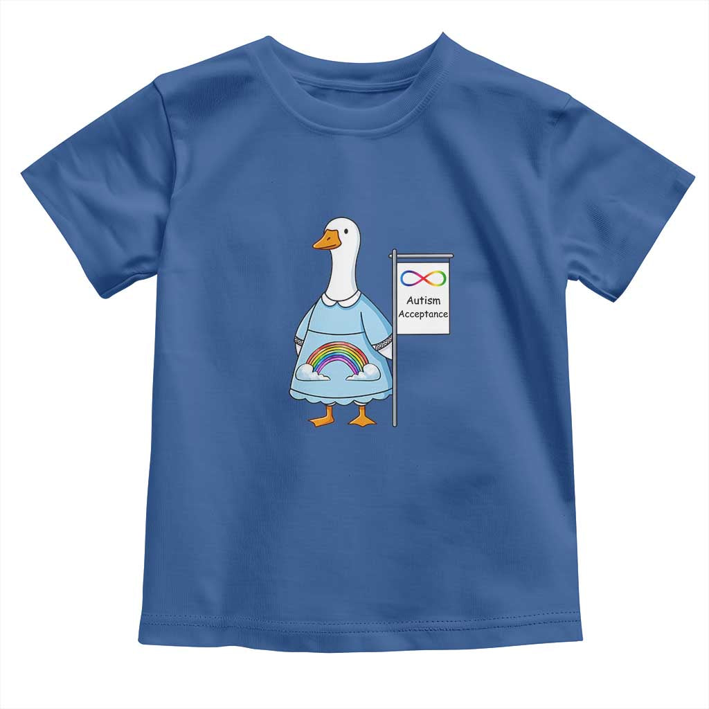 Autism Acceptance Toddler T Shirt Neurodivergent Awareness Silly Goose Support TS14 Royal Blue Print Your Wear
