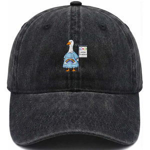 Autism Acceptance Washed Cotton Baseball Cap Neurodivergent Awareness Silly Goose Support TS14 Print Your Wear