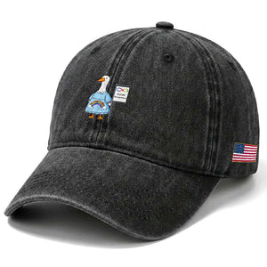 Autism Acceptance Washed Cotton Baseball Cap Neurodivergent Awareness Silly Goose Support TS14 Print Your Wear