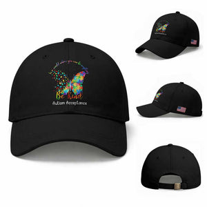 Autism Acceptance Baseball Cap In A World Where You Can Be Anything Be Kind Butterfly Puzzle TS14 Baseball Cap Universal Fit Black Print Your Wear