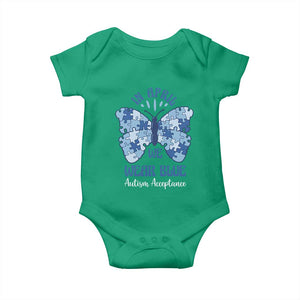 Autism Acceptance Baby Onesie In April We Wear Blue Special Education Teacher TS14 Irish Green Print Your Wear