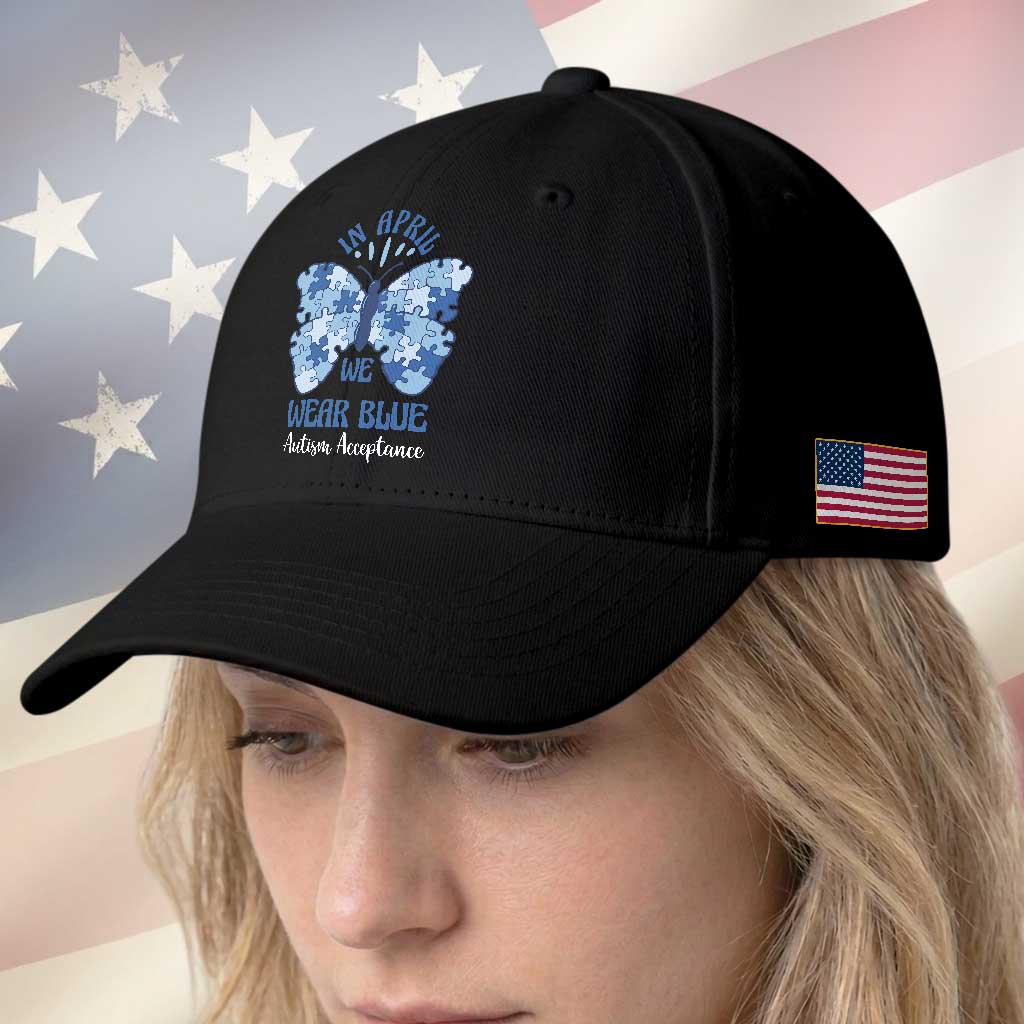 Autism Acceptance Baseball Cap In April We Wear Blue Special Education Teacher TS14 Print Your Wear