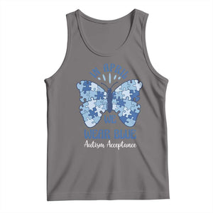 Autism Acceptance Tank Top In April We Wear Blue Special Education Teacher TS14 Deep Heather Print Your Wear
