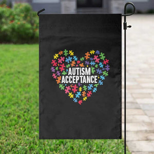 Autism Acceptance Garden Flag Love Heart Puzzle Piece Gift TS14 Print Your Wear