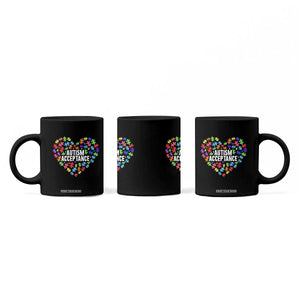 Autism Acceptance Coffee Mug Love Heart Puzzle Piece Gift TS14 Print Your Wear