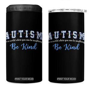Autism Awareness 4 in 1 Can Cooler Tumbler Neurodivergent Pride Infinity Symbol Support TS14 One Size: 16 oz Black Print Your Wear