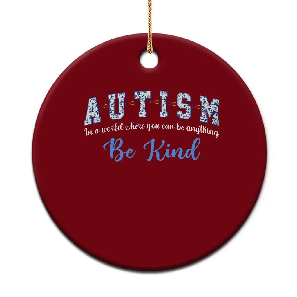 Autism Awareness Ceramic Ornament Neurodivergent Pride Infinity Symbol Support TS14 1pc Red Print Your Wear