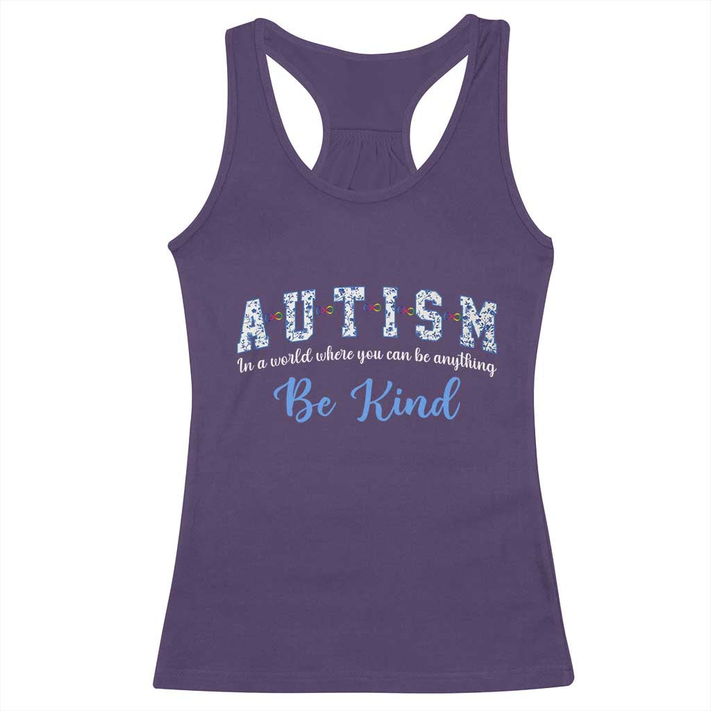 Autism Awareness Racerback Tank Top Neurodivergent Pride Infinity Symbol Support TS14 Purple Print Your Wear