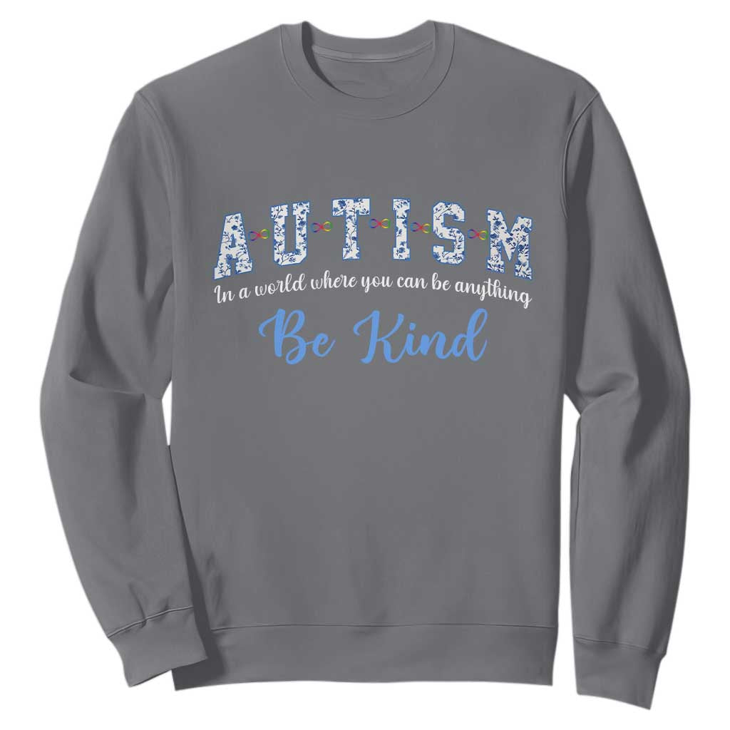 Autism Awareness Sweatshirt Neurodivergent Pride Infinity Symbol Support TS14 Charcoal Print Your Wear