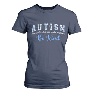 Autism Awareness T Shirt For Women Neurodivergent Pride Infinity Symbol Support TS14 Navy Print Your Wear