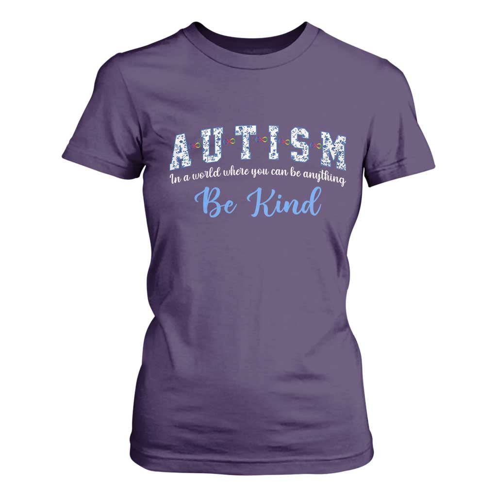 Autism Awareness T Shirt For Women Neurodivergent Pride Infinity Symbol Support TS14 Purple Print Your Wear