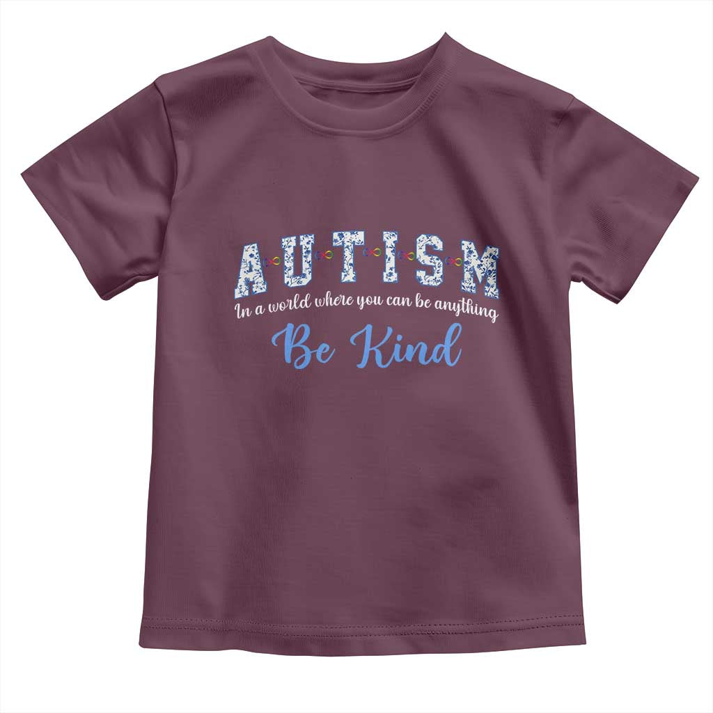 Autism Awareness Toddler T Shirt Neurodivergent Pride Infinity Symbol Support TS14 Maroon Print Your Wear