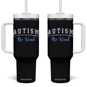 Autism Awareness Tumbler With Handle Neurodivergent Pride Infinity Symbol Support TS14 One Size: 40 oz Black Print Your Wear