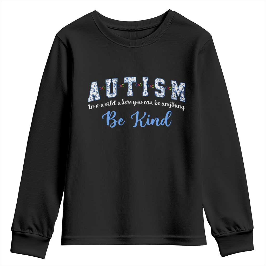 Autism Awareness Youth Sweatshirt Neurodivergent Pride Infinity Symbol Support TS14 Black Print Your Wear
