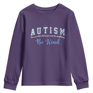 Autism Awareness Youth Sweatshirt Neurodivergent Pride Infinity Symbol Support TS14 Purple Print Your Wear