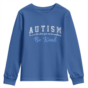 Autism Awareness Youth Sweatshirt Neurodivergent Pride Infinity Symbol Support TS14 Royal Blue Print Your Wear