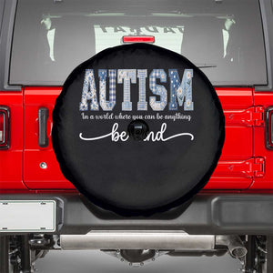 Autism Acceptance Spare Tire Cover In A World Where You Can Be Anything Be Kind TS14 Black Print Your Wear