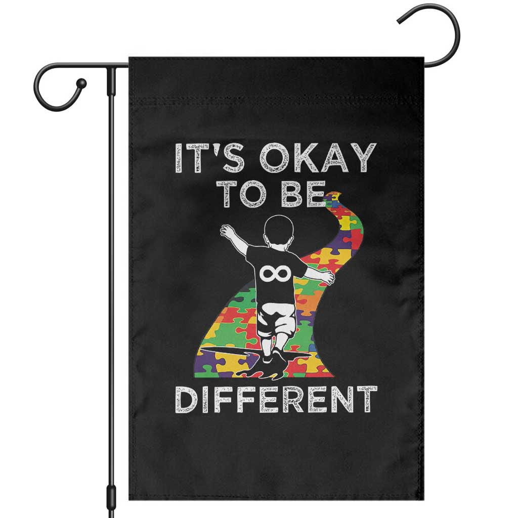 Autism Acceptance Garden Flag It's Okay To Be Different TS14 Black Print Your Wear