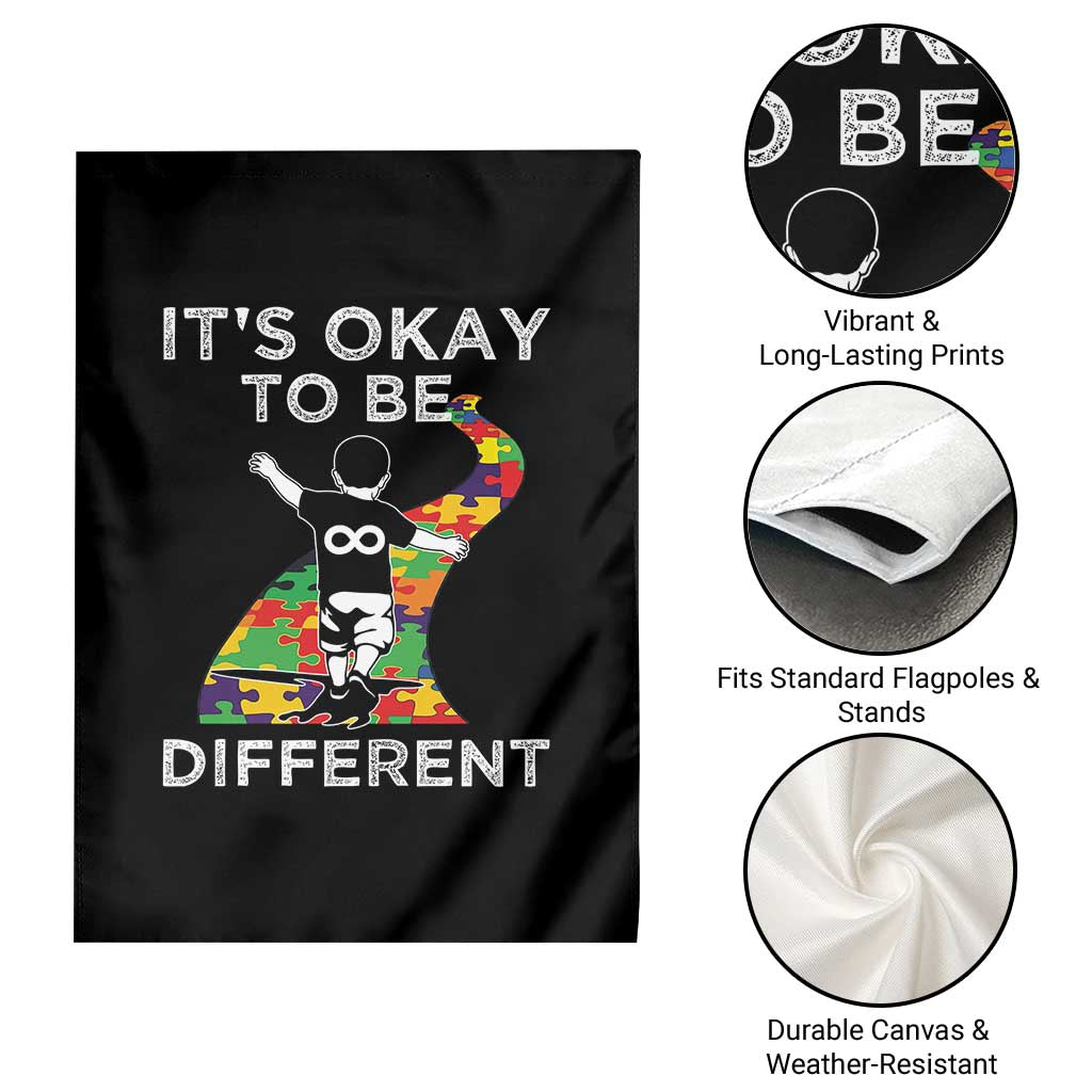 Autism Acceptance Garden Flag It's Okay To Be Different TS14 Print Your Wear