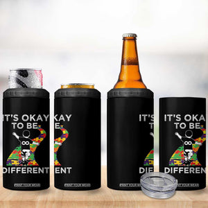 Autism Acceptance 4 in 1 Can Cooler Tumbler It's Okay To Be Different TS14 Print Your Wear