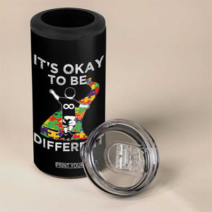 Autism Acceptance 4 in 1 Can Cooler Tumbler It's Okay To Be Different TS14 Print Your Wear