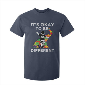 Autism Acceptance T Shirt For Kid It's Okay To Be Different TS14 Navy Print Your Wear