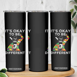Autism Acceptance Skinny Tumbler It's Okay To Be Different TS14 Print Your Wear