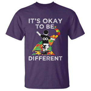 Autism Acceptance T Shirt It's Okay To Be Different TS14 Purple Print Your Wear