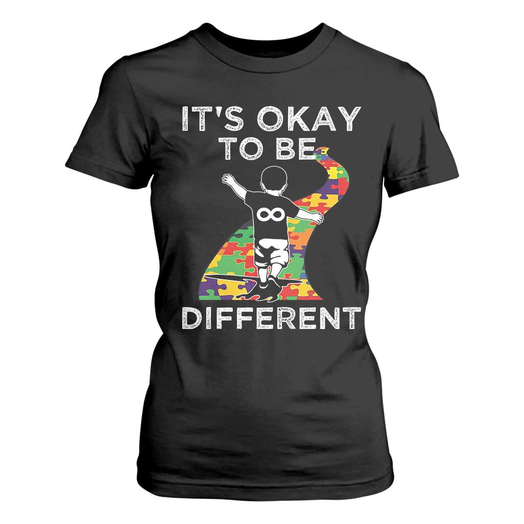 Autism Acceptance T Shirt For Women It's Okay To Be Different TS14 Black Print Your Wear