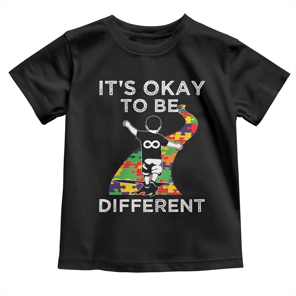 Autism Acceptance Toddler T Shirt It's Okay To Be Different TS14 Black Print Your Wear