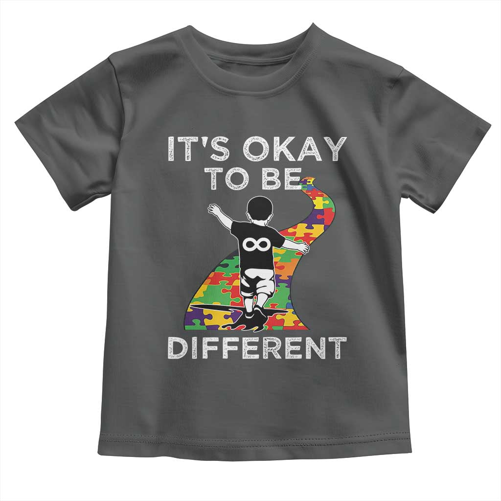 Autism Acceptance Toddler T Shirt It's Okay To Be Different TS14 Dark Heather Print Your Wear