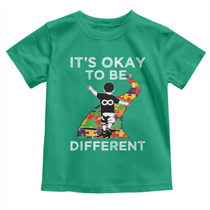 Autism Acceptance Toddler T Shirt It's Okay To Be Different TS14 Irish Green Print Your Wear