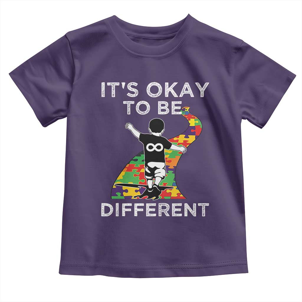 Autism Acceptance Toddler T Shirt It's Okay To Be Different TS14 Purple Print Your Wear