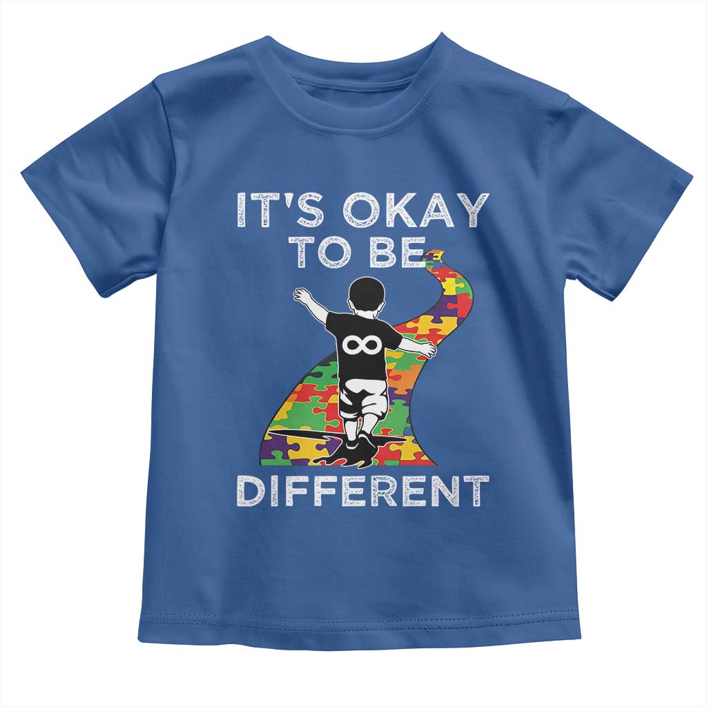 Autism Acceptance Toddler T Shirt It's Okay To Be Different TS14 Royal Blue Print Your Wear