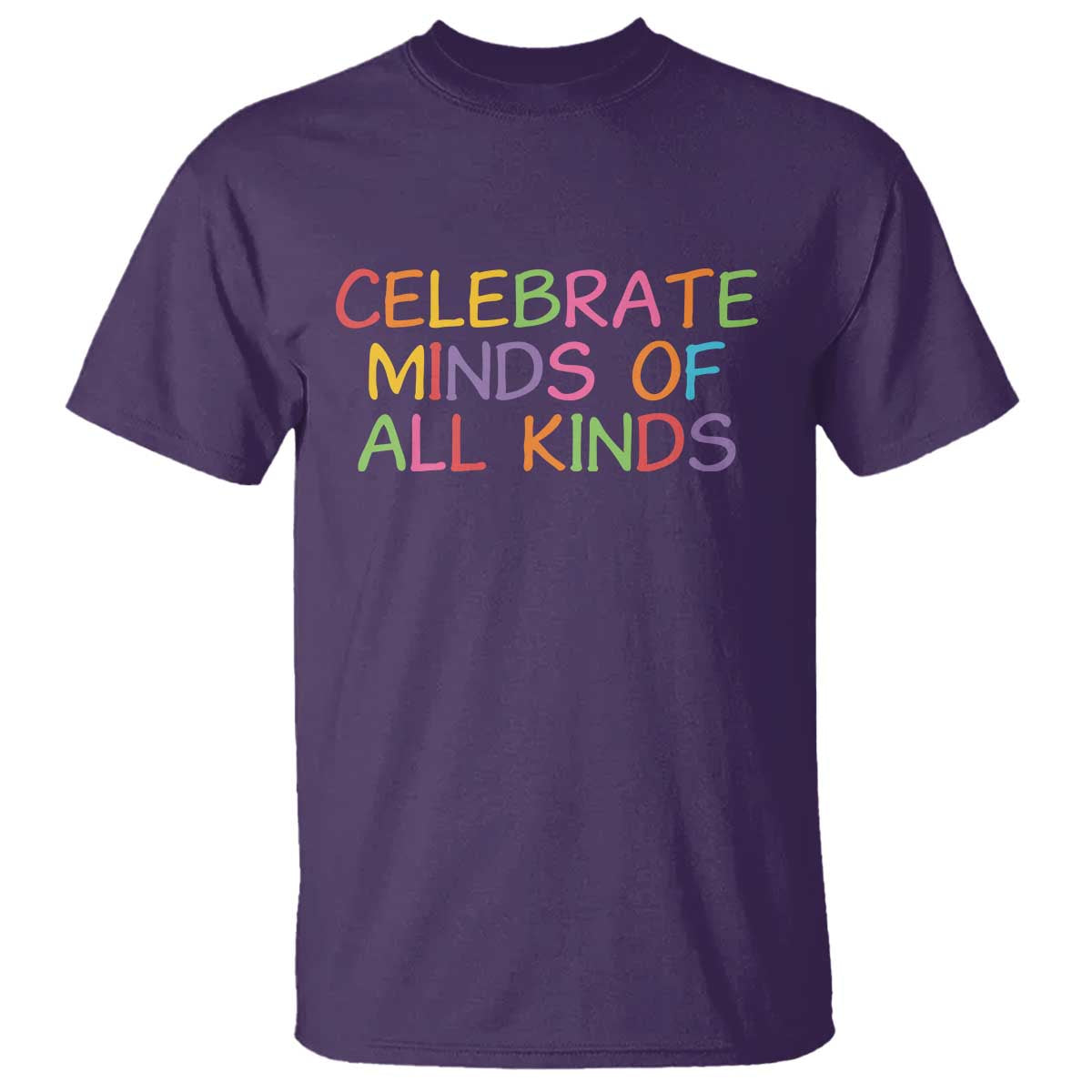 Autism Acceptance T Shirt Celebrate Minds of All Kinds TS14 Purple Print Your Wear