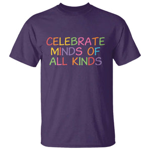 Autism Acceptance T Shirt Celebrate Minds of All Kinds TS14 Purple Print Your Wear