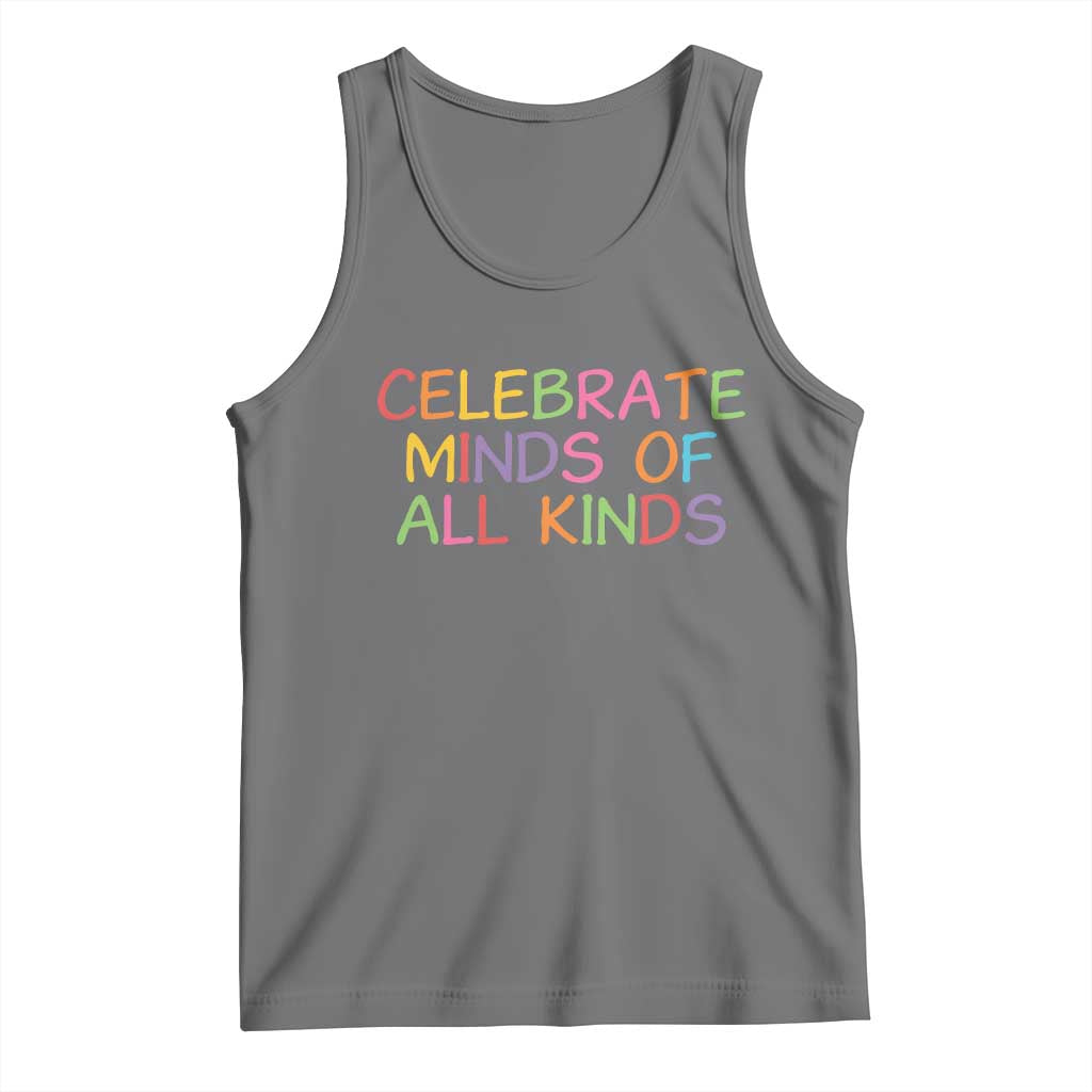 Autism Acceptance Tank Top Celebrate Minds of All Kinds TS14 Black Heather Print Your Wear