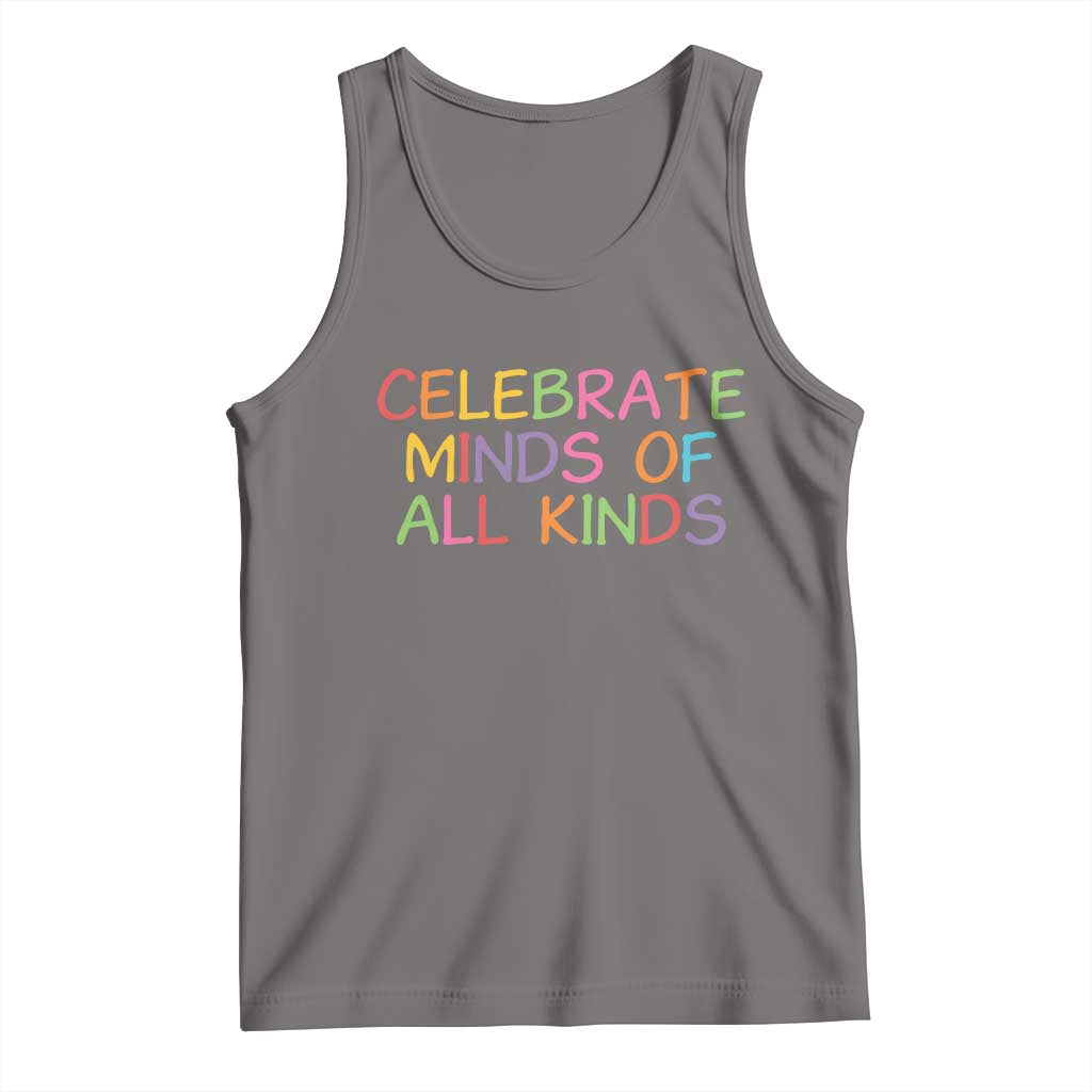 Autism Acceptance Tank Top Celebrate Minds of All Kinds TS14 Deep Heather Print Your Wear