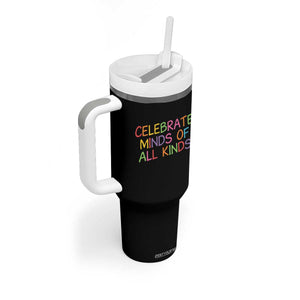 Autism Acceptance Tumbler With Handle Celebrate Minds of All Kinds TS14 Print Your Wear
