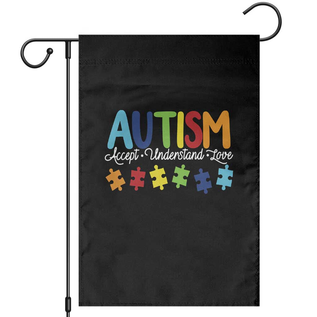 Autism Acceptance Garden Flag Accept Understand Love Special Education Teacher Gift TS14 Black Print Your Wear
