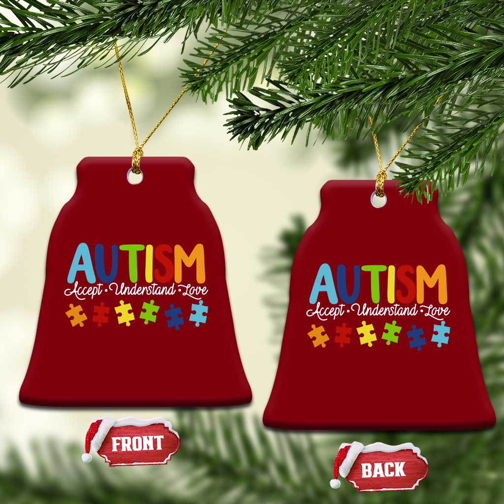 Autism Acceptance Ceramic Ornament Accept Understand Love Special Education Teacher Gift TS14 Print Your Wear